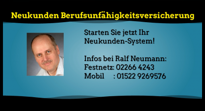 Berufsunfähigkeitsversicherung Dresden - Ralf Neumann bringt BU-Neukunden für Finanzdienstleister