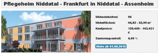 Pflegeimmobilie Niddatal - Pflegeheim Niddatal - Frankfurt in Niddatal-Assenheim